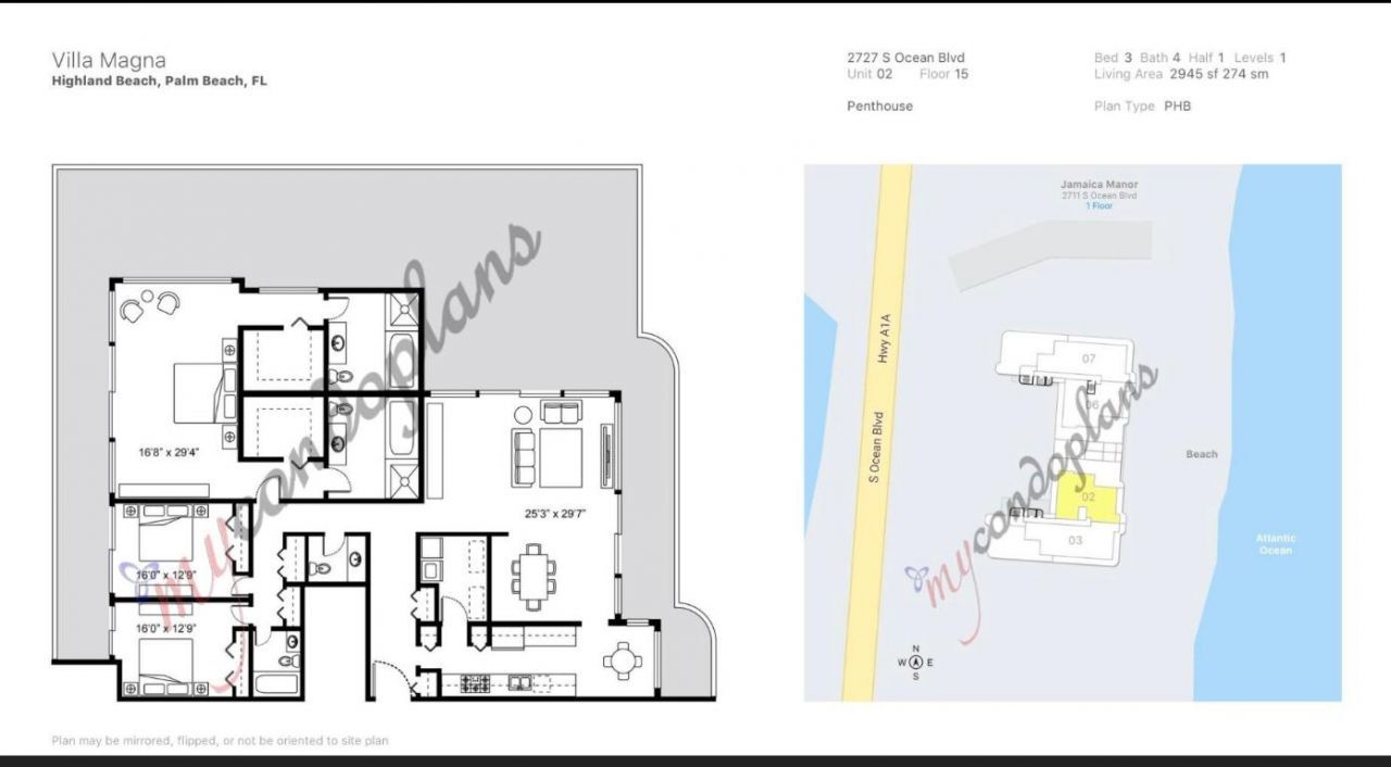 2727 S Ocean Boulevard, Unit Ph1502, Highland Beach, FL 33487 Photo