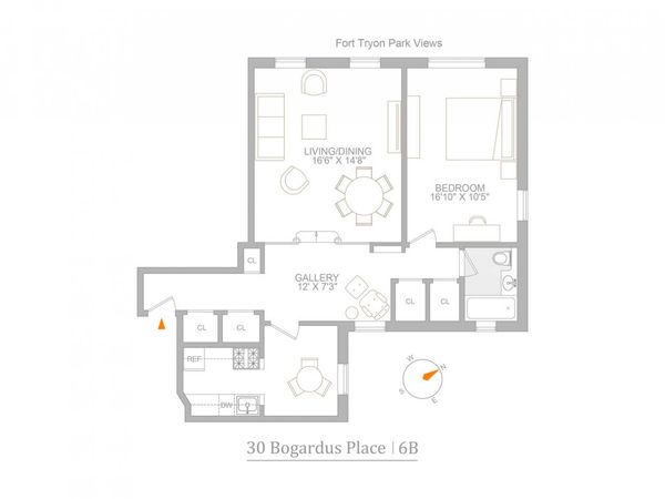 30 BOGARDUS Place , Unit 6B, Manhattan, NY 10040