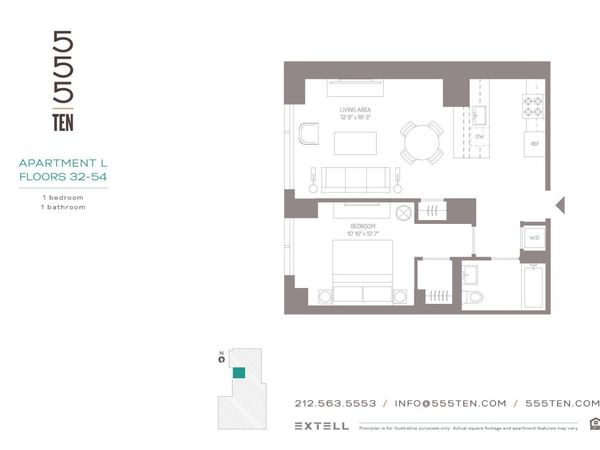 555 10th Avenue , Unit 52L, Manhattan, NY 10018