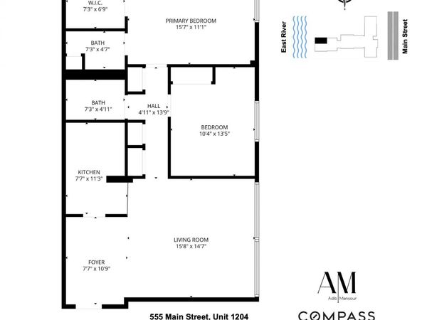 555 Main Street , Unit 1204, Manhattan, NY 10044