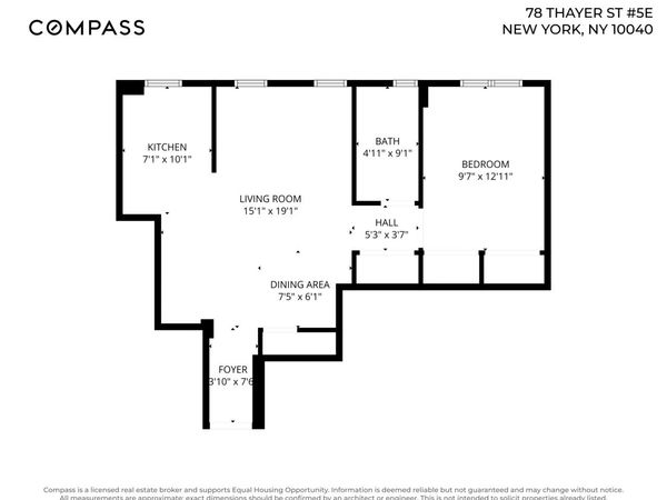 78 Thayer Street , Unit E5, Manhattan, NY 10040