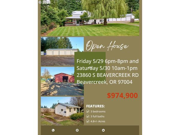 23860 S BEAVERCREEK RD, Beavercreek, OR 97004
