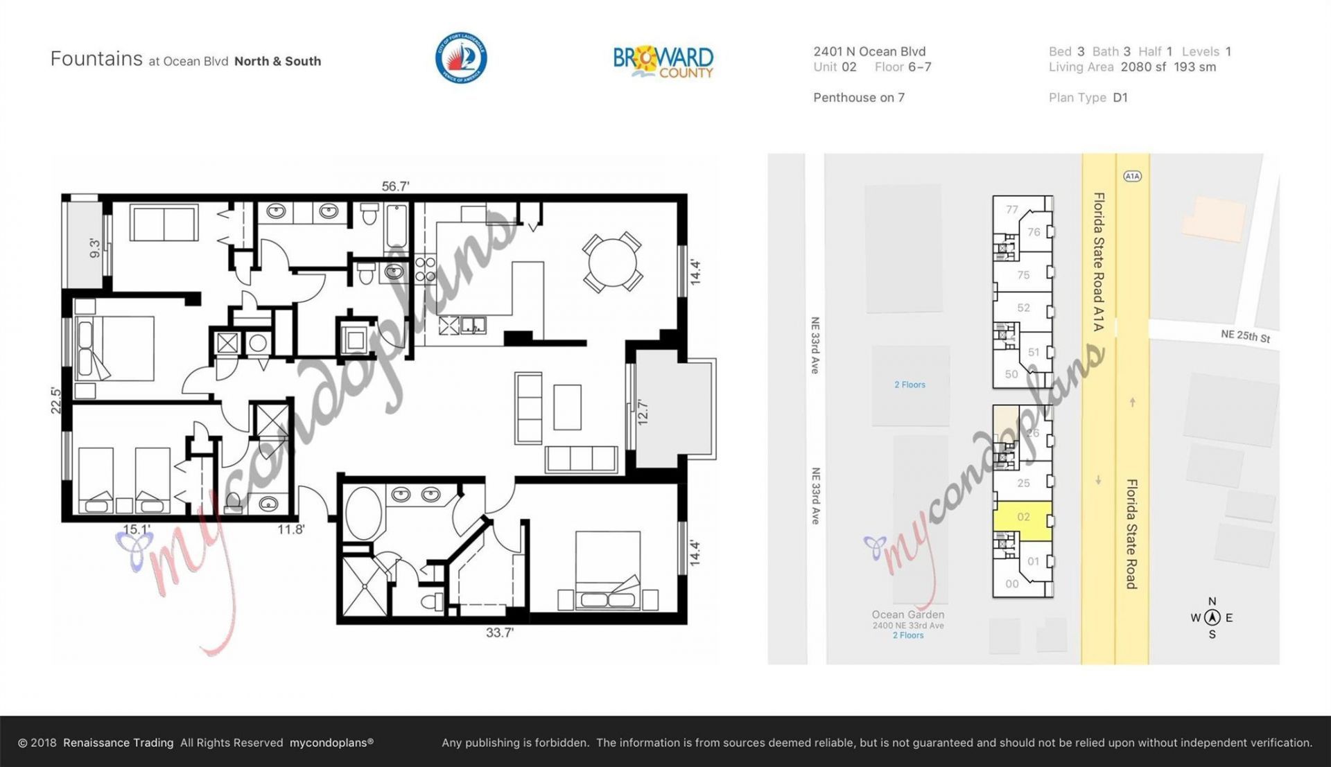 2401 N Ocean Boulevard, Unit 702, Fort Lauderdale, FL 33305 Photo