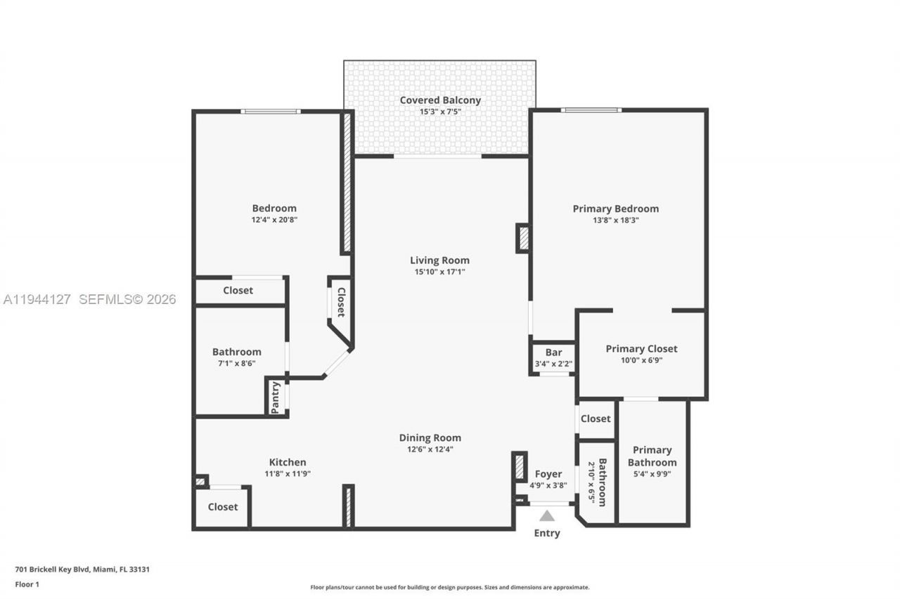 701 Brickell Key Blvd , Unit 1506, Miami, FL 33131 Photo