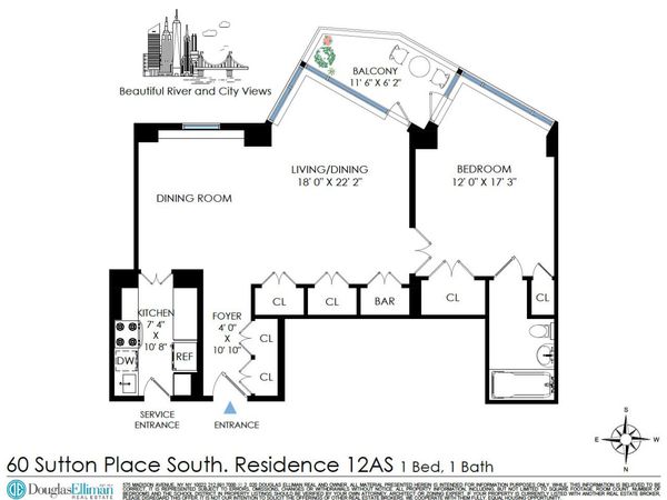60 SUTTON Place S, Unit 12AS, Manhattan, NY 10022