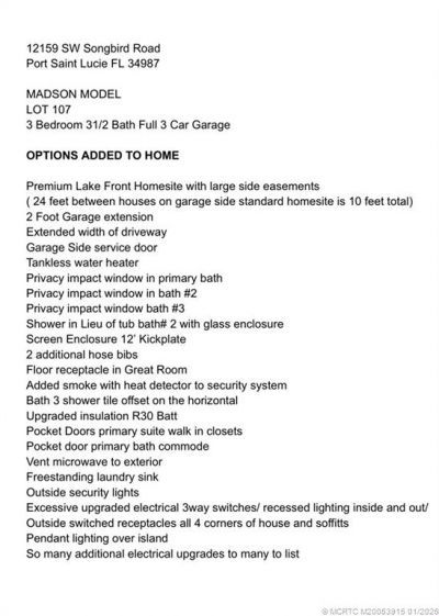 12159 SW Songbird Road , Port Saint Lucie, FL 34987 Photo