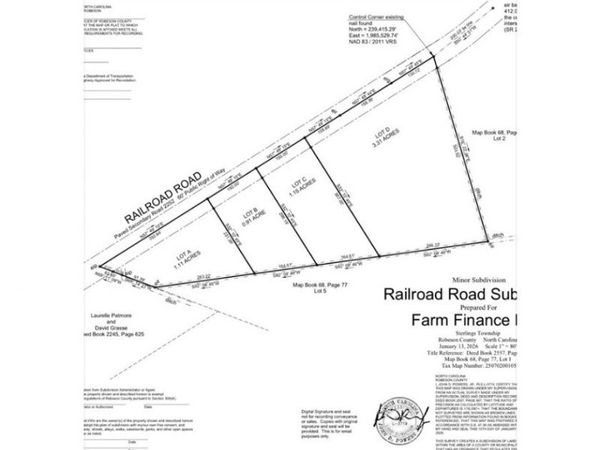 Lot B Railroad Road, Orrum, NC 28369