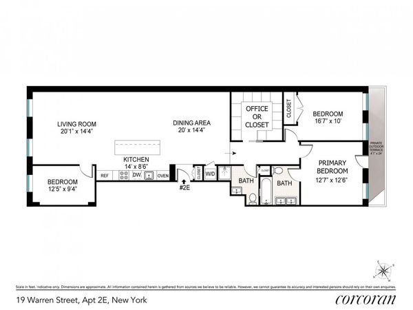 19 WARREN Street, Unit 2EAST, Manhattan, NY 10007