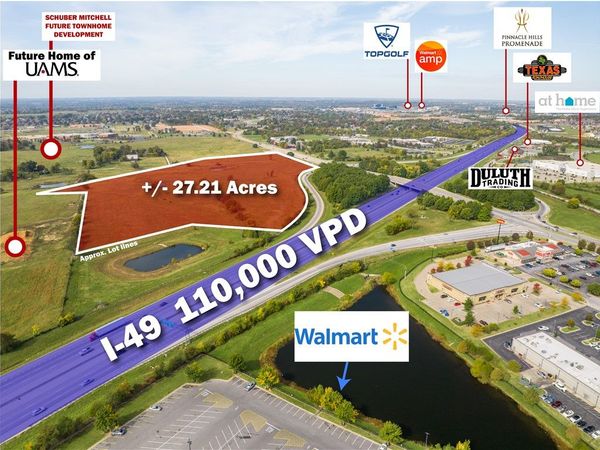 27.21 AC W Pleasant Grove Road , Unit Lot 1, Rogers, AR 72758
