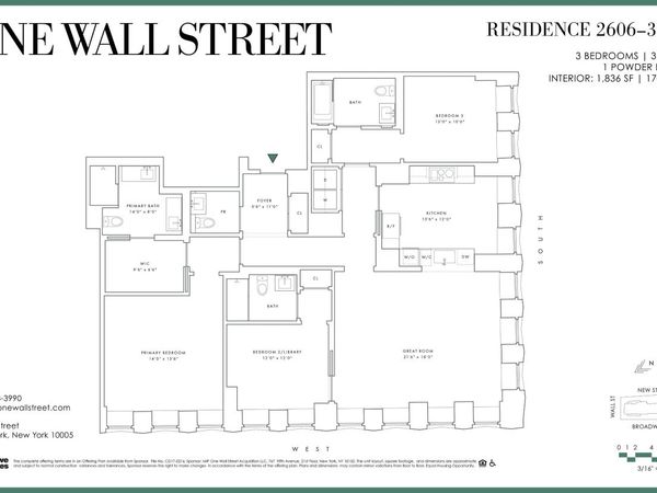 1 Wall Street , Unit 2906, Manhattan, NY 10005