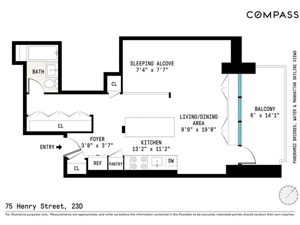 75 Henry Street , Unit 23D, Brooklyn, NY 11201