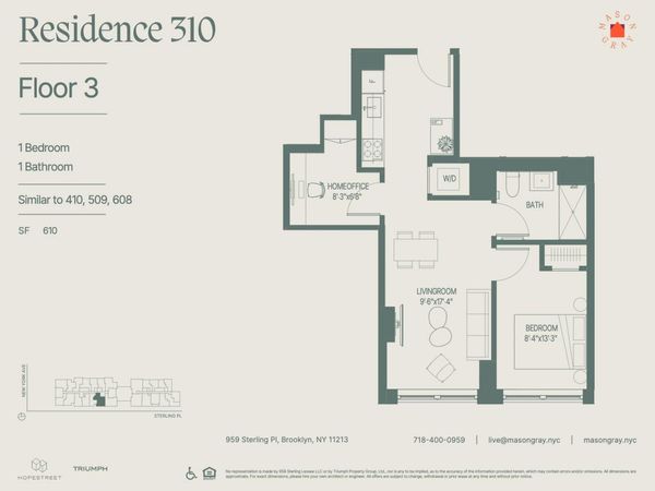 955 Sterling Place , Unit 410, Brooklyn, NY 11216
