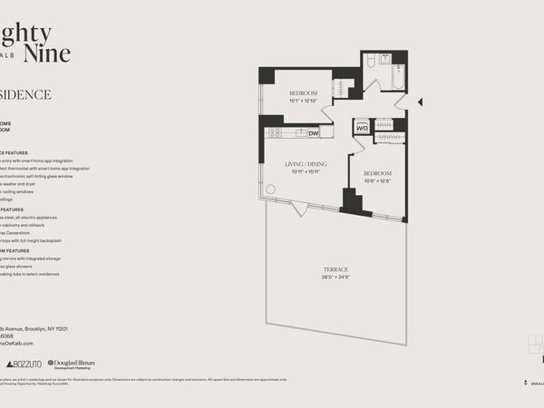 89 DEKALB Avenue , Unit 16J, Brooklyn, NY 11201