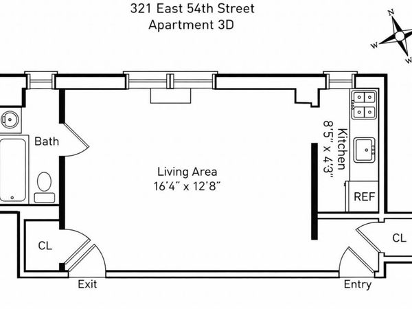 321 E 54th Street , Unit 3D, Manhattan, NY 10022