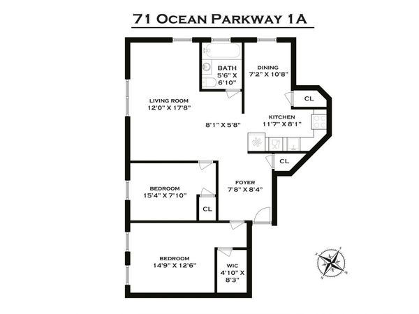 71 Ocean Parkway, Unit A-1, Brooklyn, NY 11218