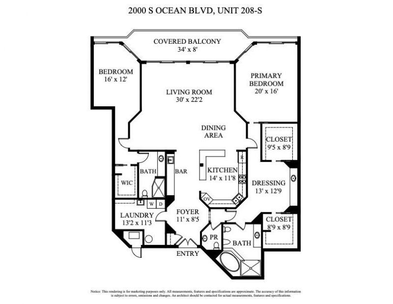 2000 S Ocean Boulevard, Unit 208-S, Palm Beach, FL 33480 Photo