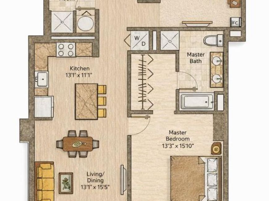 901 N Penn Street, Unit F1502, Philadelphia, PA 19123 Main Photo