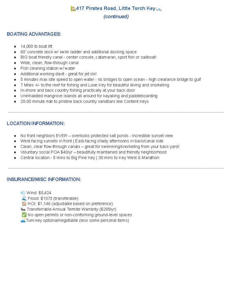 417 Pirates Road, Little Torch Key, FL 33042 Photo