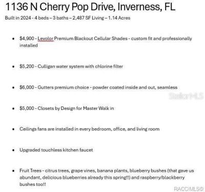 1136 N Cherry Pop Drive, Hernando, FL 34442 Photo
