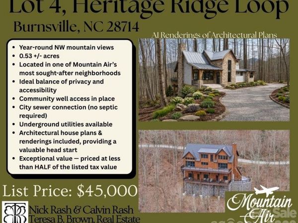 Lot 4 Heritage Ridge Loop , Burnsville, NC 28714