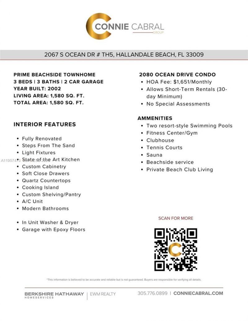 2067 S Ocean Dr, Unit TH5, Hallandale Beach, FL 33009 Photo