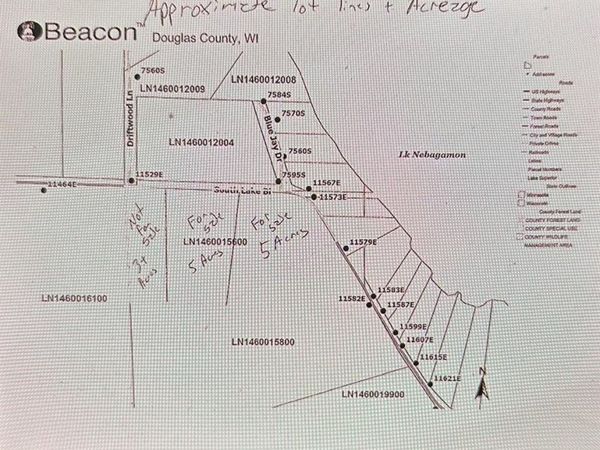 11580 E South Lake Blvd Lot 2 (5 Acres) , Lake Nebagamon, WI 54849