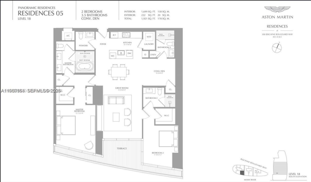 300 Biscayne Boulevard Way, Unit 2105W, Miami, FL 33131 Photo