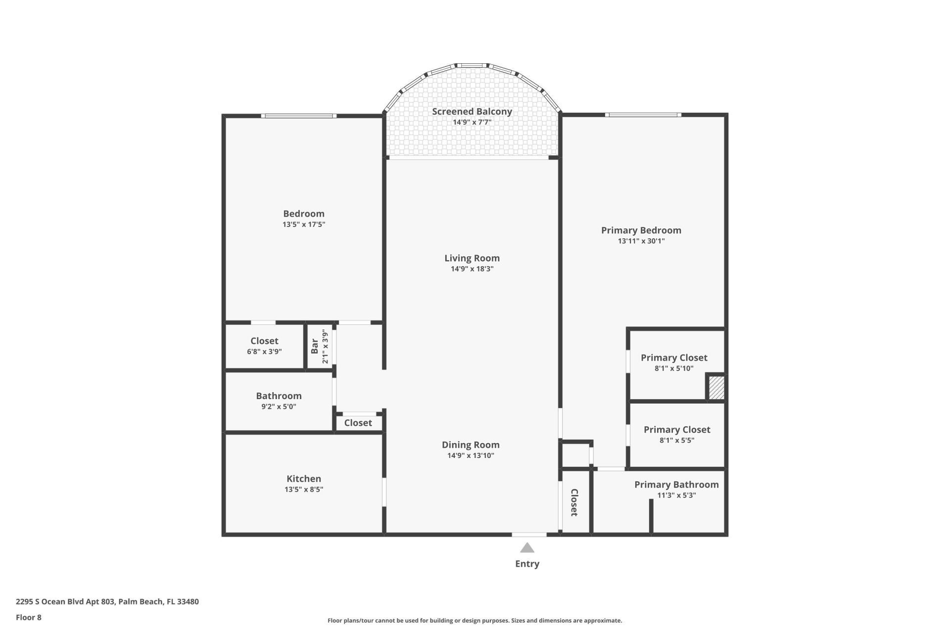 2295 S Ocean Boulevard, Unit 803, Palm Beach, FL 33480 Photo