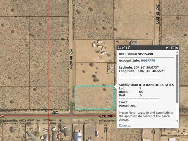 Land Lot 1 Block 65 , Rio Rancho, NM 87144