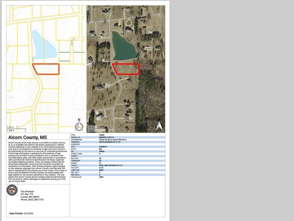 Pine Lake Dr., Corinth, MS 38834