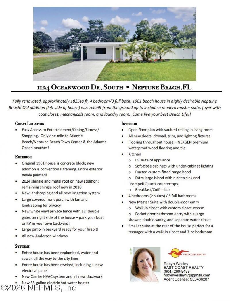 1124 Oceanwood Drive S, Neptune Beach, FL 32266 Photo