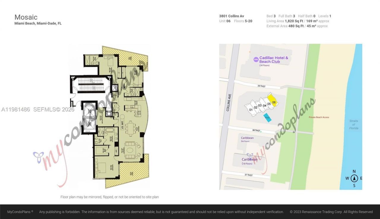 3801 Collins Ave , Unit 1906, Miami Beach, FL 33140 Photo