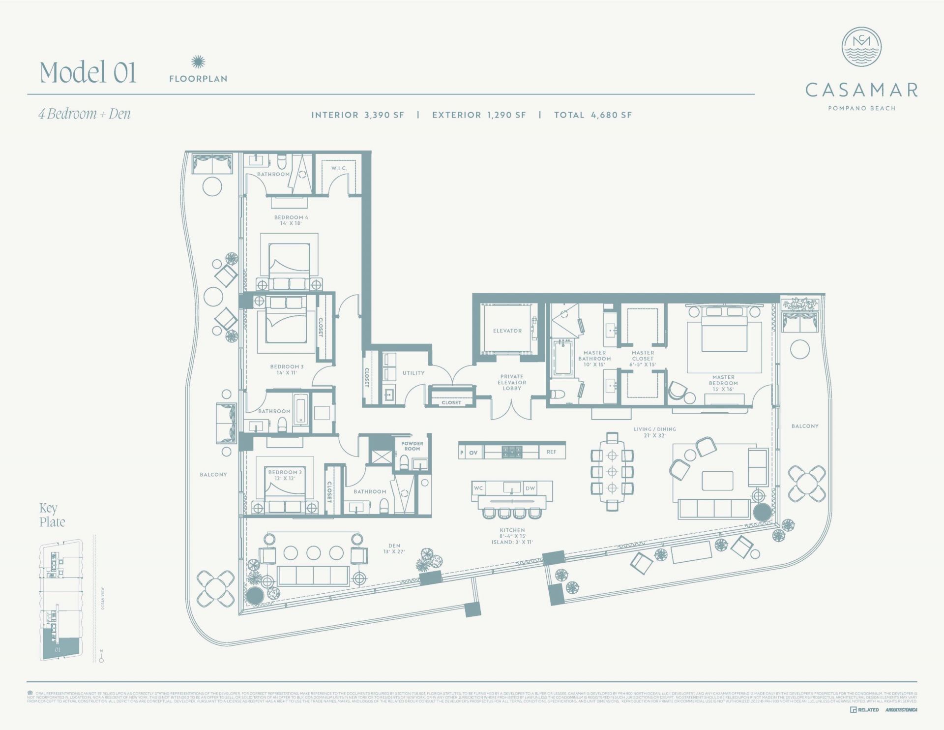 900 N Ocean Boulevard, Unit 1501, Pompano Beach, FL 33062 Photo