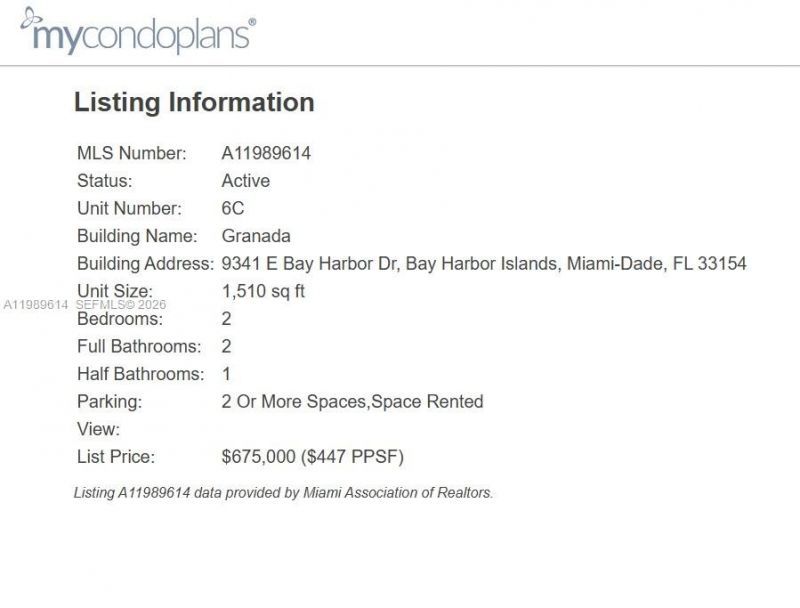 9341 E Bay Harbor Dr , Unit 6C, Bay Harbor Islands, FL 33154 Photo