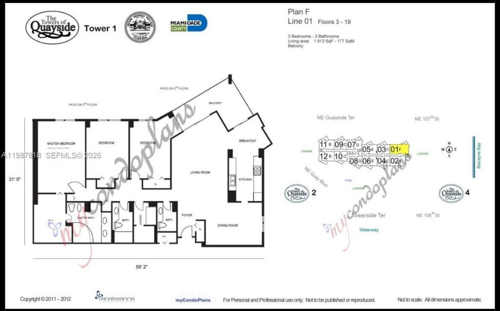 1000 Quayside Ter , Unit 1101, Miami, FL 33138 Photo
