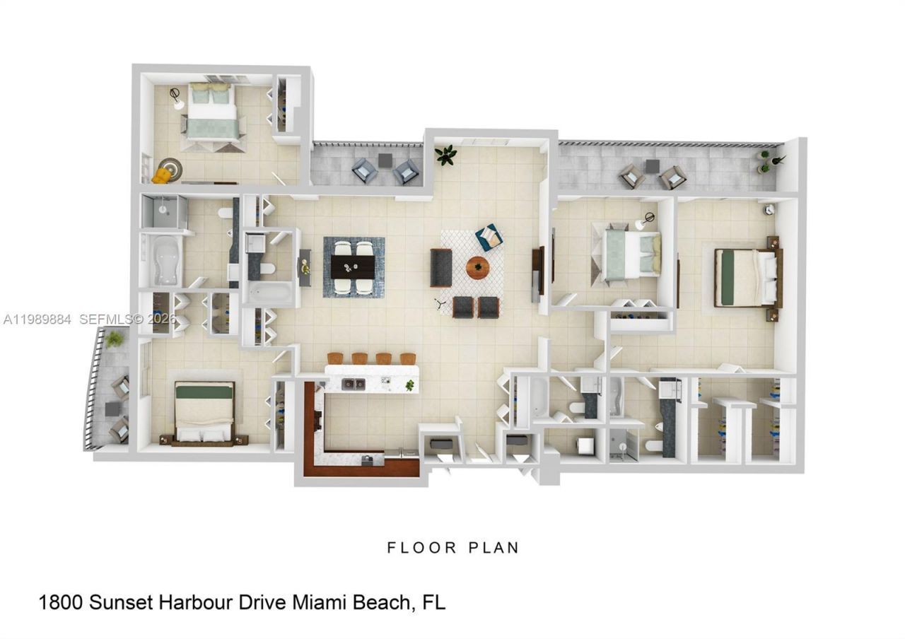 1800 Sunset Harbour Dr, Unit 1102/4, Miami Beach, FL 33139 Photo