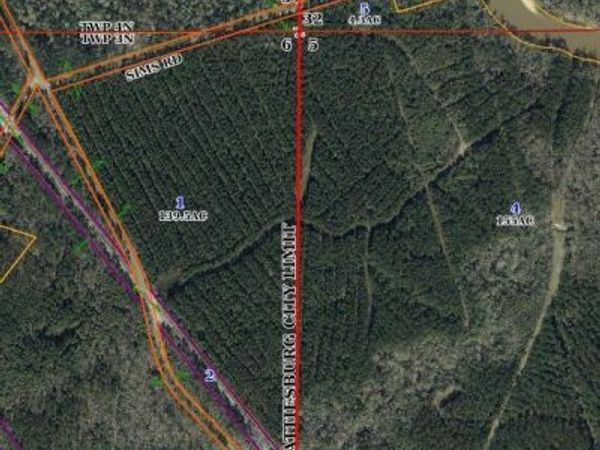 0 156.3 acres (mol) James & Sims, Hattiesburg, MS 39401