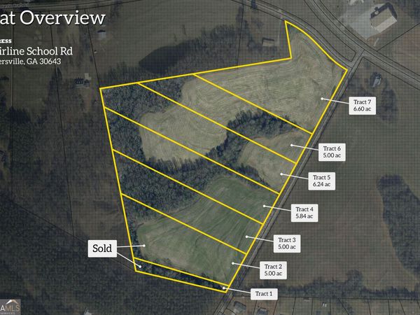 0 Airline School Road, Unit TRACT 7, Bowersville, GA 30516