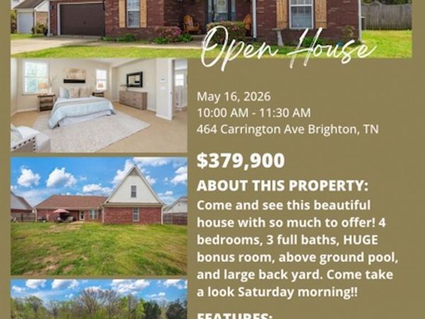 464 CARRINGTON AVE, Brighton, TN 38011