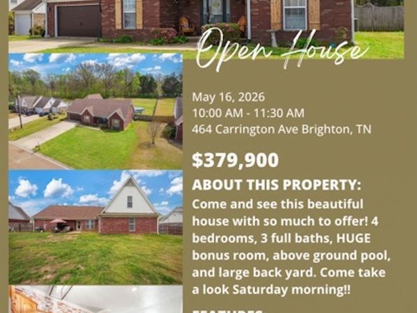 464 CARRINGTON AVE, Brighton, TN 38011