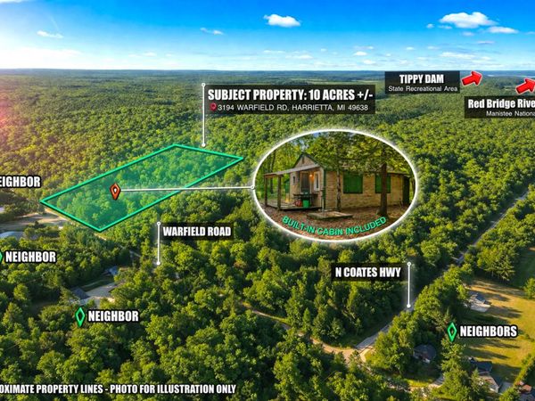 3194 N Warfield Road, Harrietta, MI 49638