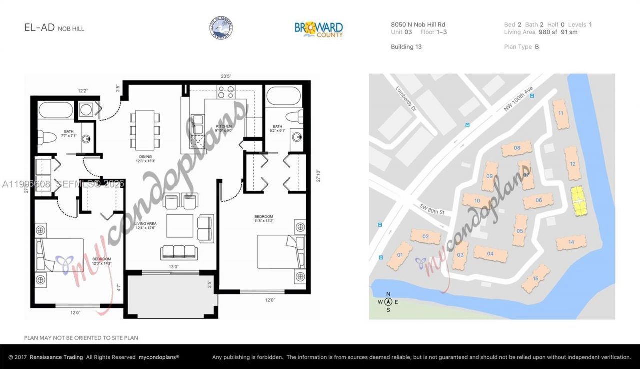 8050 N Nob Hill Rd , Unit 203, Tamarac, FL 33321 Photo