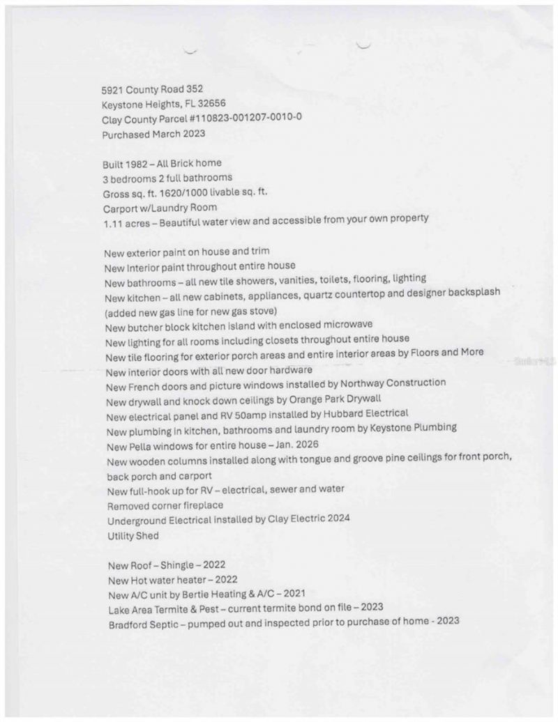 5921 County Road 352 , Keystone Heights, FL 32656 Photo