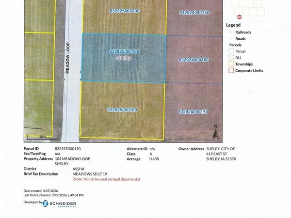 Lot 19 104 Meadow Loop, Shelby, IA 51570