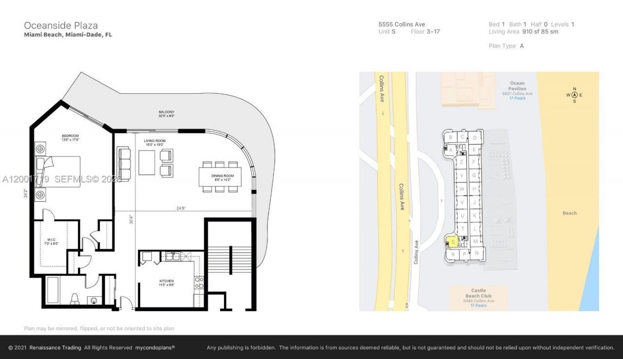 5555 Collins Ave , Unit 8S, Miami Beach, FL 33140 Photo