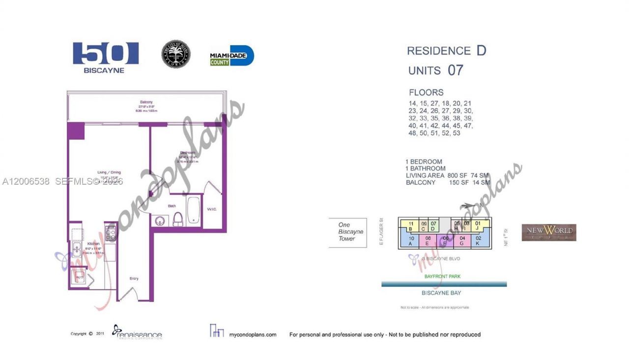 50 Biscayne Blvd , Unit 4507, Miami, FL 33132 Photo