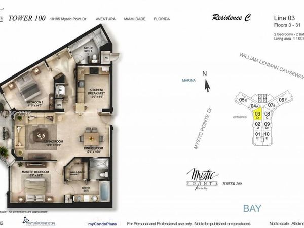 19195 NE 36th Ct , Unit 1503, Aventura, FL 33180