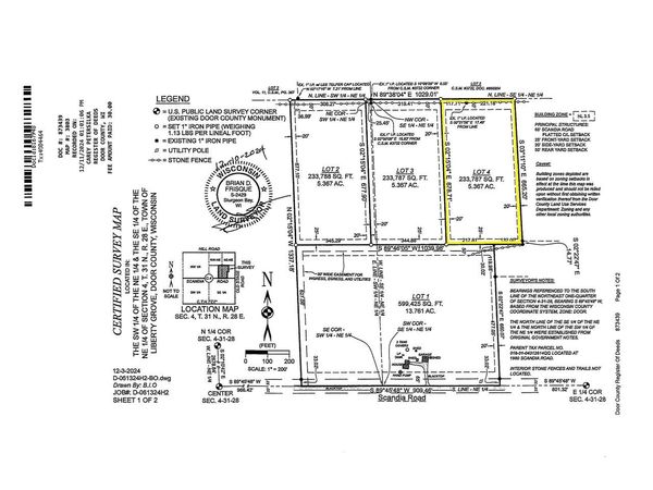 SCANDIA ROAD, Sister Bay, WI 54234