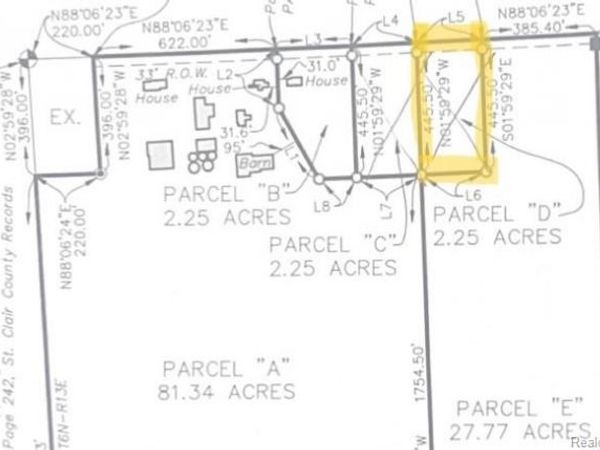 0 Parcel "D" Almont , Berlin Twp, MI 48002