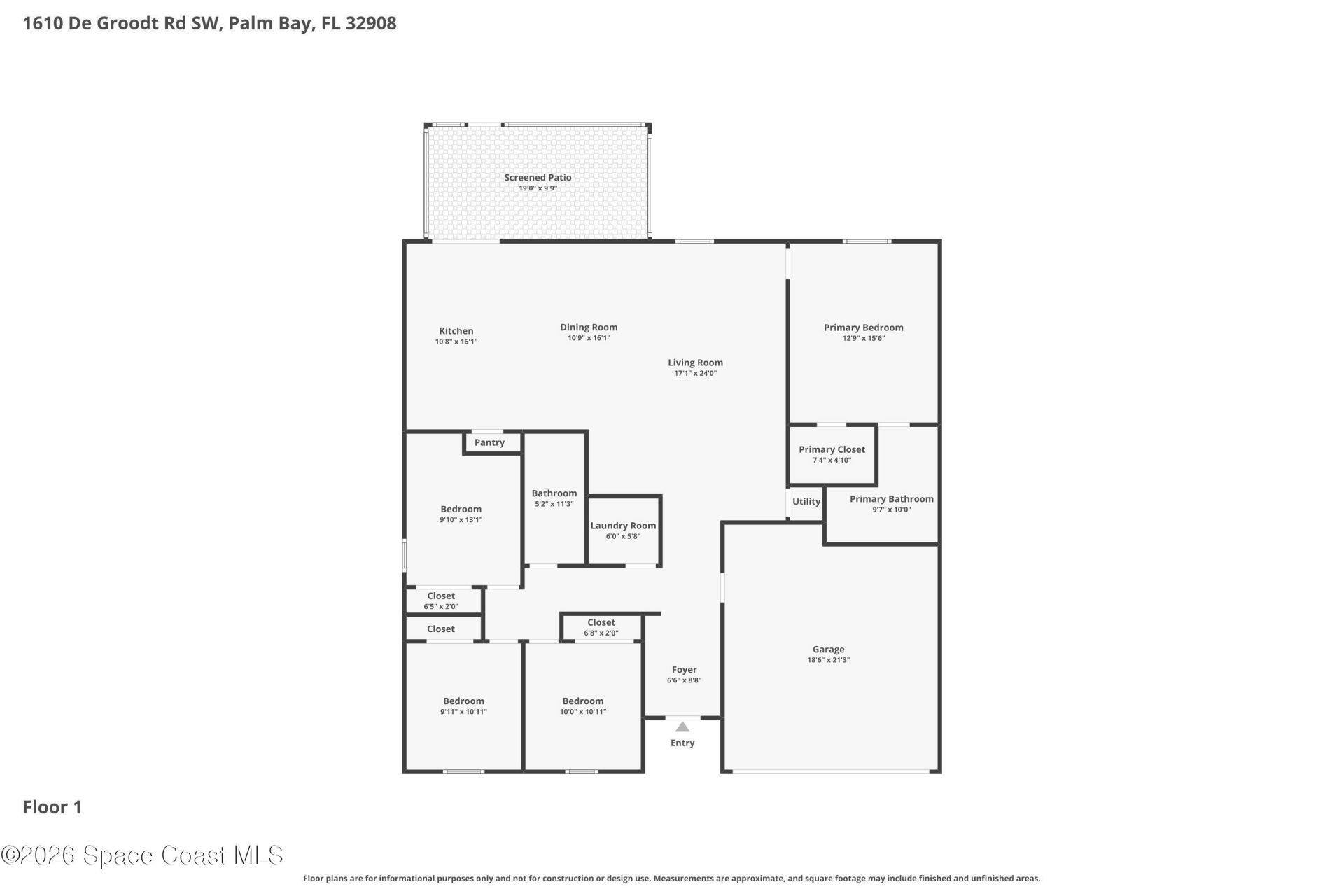 1610 De Groodt Road Sw, Palm Bay, FL 32908 Photo